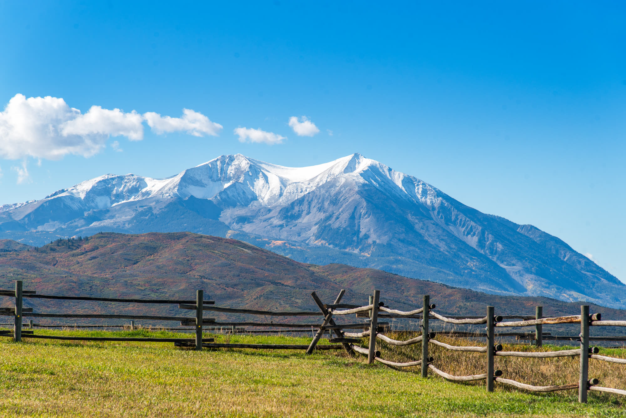 Mount Sopris and the Elk Range from Missouri Heights at 6,800 feet